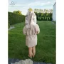 Halat de baie, MimiNu, Cu urechi, 5 - 7 ani, Moale, Cu buzunare, Cu cordon, Din bumbac si thermo fleece, Materiale certificate Oeko Tex Standard 100, Design, Calm Forest Natural - 4