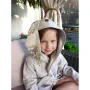 Halat de baie, MimiNu, Cu urechi, 5 - 7 ani, Moale, Cu buzunare, Cu cordon, Din bumbac si thermo fleece, Materiale certificate Oeko Tex Standard 100, Design, Calm Forest Natural - 5