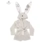 Halat de baie, MimiNu, Cu urechi, 5 - 7 ani, Moale, Cu buzunare, Cu cordon, Din bumbac si thermo fleece, Materiale certificate Oeko Tex Standard 100, Safari Beige - 2
