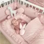 Halat de baie, MimiNu, Cu urechi, 6 - 24 luni Moale, Cu volanase, Cu buzunare, Cu cordon, Din bumbac si thermo fleece, Materiale certificate Oeko Tex Standard 100, Colectia Royal, Powder Pink - 5