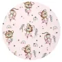 Paturica moale, MimiNu, Cu doua fete, Dimensiune 75x100 cm, Din bumbac certificat Oeko Tex Standard 100, Design, Little Ballerina Pink - 3