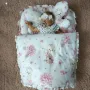 Set 4 in 1 Cosulet bebelus, MimiNu, Baby Cocoon 75x55 cm, Husa bumbac, Din bumbac certificat Oeko Tex Standard 100, Cu paturica 50x70 cm, Cu salteluta, Cu perna fluture, Design, Pink Ballerina - 3