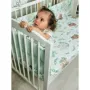 Lenjerie patut cu 6 piese, MimiNu, Pentru patut 120x60 cm, Cu pilota si perna, Cu doua aparatori laterale, Din bumbac certificat Oeko Tex Standard 100, Lulu Natural - 3