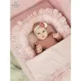 Volanas pentru saltea de patut, MimiNu 120x60 cm, Din bumbac certificat Oeko Tex Standard 100, Colectia Royal, Powder Pink - 4