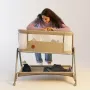 Pachet complet pentru primele zile, Balansoar si landou, Lionelo, Bella, 2 in 1, Rotire 360 grade, Scaun reglabil, 6 miscari unice + Patut co-sleeper, Lionelo, Luna, 2 in 1, Cu laterala culisanta, Cu setare unghiulara, Gri - 38