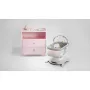 Pachet complet pentru primele zile, Balansoar si landou, Lionelo, Bella, 2 in 1, Rotire 360 grade, Scaun reglabil, 6 miscari unice + Patut co-sleeper, Lionelo, Luna, 2 in 1, Cu laterala culisanta, Cu setare unghiulara, Gri - 40