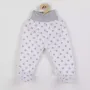 Pantalonasi, New Baby, Cu botosei, Marime 56, Din bumbac 100%, Classic II Grey with stars - 2