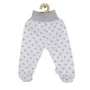 Pantalonasi, New Baby, Cu botosei, Marime 56, Din bumbac 100%, Classic II Grey with stars - 1