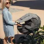 Parasolar, FreeON, Cu laterale pentru landou si carucior, Copertina protectie UPF 50+ cu fereastra, Usor reglabil, Rezistent la apa, Gri - 4