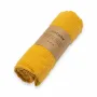 Paturica moale bebe, New Baby, Cu multiple intrebuintari, 60x60 cm, Din muselina, 100% bumbac, Mustard - 3
