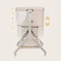 Patut co-sleeper, Lionelo, Leonie Plus, Pliabil, Cu sistem de leganare, Cu setare unghiulara, Reglabil in 6 pozitii pe inaltime, Conform cu standardele europeane de securitate EN1130 si EN16890, Bej - 31