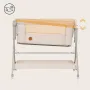 Patut co-sleeper, Lionelo, Leonie Plus, Pliabil, Cu sistem de leganare, Cu setare unghiulara, Reglabil in 6 pozitii pe inaltime, Conform cu standardele europeane de securitate EN1130 si EN16890, Bej - 32
