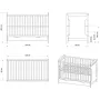 Patut copii din lemn Hubners Karly 120x60 alb cu sertar - 3
