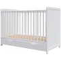 Patut copii din lemn Hubners Paula 120x60 alb cu sertar - 1