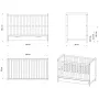 Patut copii din lemn Hubners Paula 120x60 alb cu sertar - 2
