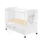 Patut din lemn bebe, 120x60 cm, Cu sertar, Din lemn de pin si mdf, Alb, Qmini, Timmi Elephant - 7