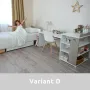 Patut modular multifunctional, 5 confirgurari diferite, 190 x 72 cm, Multi, White Milky Green - 21