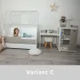Patut modular multifunctional, 5 confirgurari diferite, 190 x 72 cm, Multi, White Orchid Pink - 20