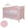 Patut pliabil Noemi Plus, 2 nivele cu accesorii, Mellow Rose Star - 1