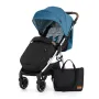 Carucior sport, Petite&Mars, Royal, Include husa pentru scaun, husa pentru picioare, geanta pentru scutece si capotina extensibila, Cu fereastra, Impermeabila, Cu SPF 50, Aluminiu, 0-22 kg, 111 x 57 x 86 cm, Ocean Blue - 2