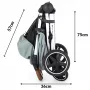 Carucior sport, Petite&Mars, Royal, Include husa pentru scaun, husa pentru picioare, geanta pentru scutece si capotina extensibila, Cu fereastra, Impermeabila, Cu SPF 50, Aluminiu, 0-22 kg, 111 x 57 x 86 cm, Ocean Blue - 15