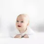 Cearceaf cu elastic, Petite&Mars, Impermeabil, Pentru patut co-sleeper, Din bumbac, 84x50 cm, 0 luni+, Alb - 5