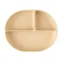 Farfurie compartimentata, Petite&Mars, Take&Match, Ovala, Cu ventuza si 3 compartimente, Silicon, Fara BPA, 630 ml, 6 luni+, Bej - 2