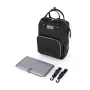 Rucsac pentru mamici, Petite&Mars, Cu 11 compartimente, Cu buzunare termice, Saltea de infasat inclusa, 30 x 42 x 15 cm, Jack, Black - 3