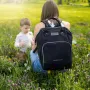 Rucsac pentru mamici, Petite&Mars, Cu 11 compartimente, Cu buzunare termice, Saltea de infasat inclusa, 30 x 42 x 15 cm, Jack, Black - 12