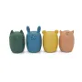 Set 4 jucarii de baie, Petite&Mars, Amigos, Din silicon, Fara BPA, 6 luni+, Multicolor - 7