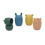 Set 4 jucarii de baie, Petite&Mars, Amigos, Din silicon, Fara BPA, 6 luni+, Multicolor - 8