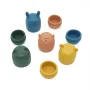Set 4 jucarii de baie, Petite&Mars, Amigos, Din silicon, Fara BPA, 6 luni+, Multicolor - 3