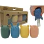 Set 4 jucarii de baie, Petite&Mars, Amigos, Din silicon, Fara BPA, 6 luni+, Multicolor - 6