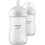 Set biberoane, Philips Avent, Natural Response, 260 ml, 3-6 luni, Debit 3 (mediu), 2 bucati, Alb - 1