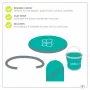 Piscina pentru copii, Bbluv, Splash, Pliabila, Din tesatura impermeabila, Include geanta de transport si galetusa pliabila, 21,1x85,1x6,1 cm, 3 luni+, Aqua - 10
