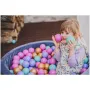Piscina uscata 250 bile 7 cm MeowBaby  , auriu, roz inchis, violet si turcoaz, Flower Set, 90x30 cm, Catifea Blue - 3