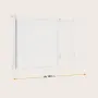 Poarta de siguranta, Lionelo, Thea, Textila, Ofera vizibilitate, Retractabila, Mecanism dublu de blocare, Montaj universal, 95x140 cm, Conform cu standardul european de securitate EN1930, Alb - 12