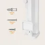 Poarta de siguranta, Lionelo, Thea, Textila, Ofera vizibilitate, Retractabila, Mecanism dublu de blocare, Montaj universal, 95x140 cm, Conform cu standardul european de securitate EN1930, Alb - 16