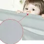 Protectie laterala pat, Primabobo,Classic XXL, 180 cm, Inaltime reglabila 68-98 cm, Cu plasa respirabila, Prevazuta cu un buzunar, Gri - 8