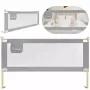 Protectie laterala pat, Primabobo,Classic XXL, 180 cm, Inaltime reglabila 68-98 cm, Cu plasa respirabila, Prevazuta cu un buzunar, Gri - 4