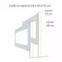 Protectie laterala pat, Primabobo,Classic XXL, 180 cm, Inaltime reglabila 68-98 cm, Cu plasa respirabila, Prevazuta cu un buzunar, Gri - 13