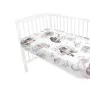 Cearceaf cu elastic, Qmini, Pentru patut 120x60 cm, Din bumbac certificat Oeko Tex Standard 100, Teddy Bear and Friends Pink - 5