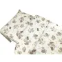 Lenjerie patut junior cu 2 piese, Qmini, Din bumbac certificat Oeko Tex Standard 100, 140 x 200 cm, Dragons Beige - 3