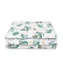Lenjerie patut junior cu 2 piese, Qmini, Din bumbac certificat Oeko Tex Standard 100, 140 x 200 cm, Dragons Gray - 1