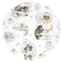 Lenjerie patut 3 piese, Qmini, Pentru patut 120x60 cm, Cu protectie laterala, Din bumbac certificat Oeko Tex Standard 100, Teddy Bear and Friends Beige - 5