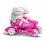 Role, Stamp, De la incepator la avansat, Cu 3 roti, Ajustabile, Inchidere prin velcro, Cu frana, Marime 27-30, Barbie - 1