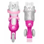 Role, Stamp, De la incepator la avansat, Cu 3 roti, Ajustabile, Inchidere prin velcro, Cu frana, Marime 27-30, Barbie - 4