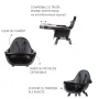 Scaun de masa reglabil in inaltime Childhome Evolu 2 Negru - 3