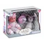 Bebelus, Jokomisiada, Cu iepuras de plus, Similar cu un bebe real, Include si suzeta, Realizat din plastic dur si cauciuc, Sigur pentru copii, 18 luni+, Pink - 2