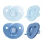 Set 2 suzete bebelusi, Philips Avent, Silicon medical moale, Design dintr-o bucata, Tetina rotunda simetrica, Fara BPA, 0-6 luni, forma inima - 2